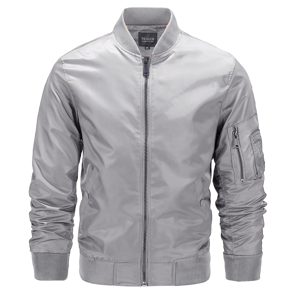 New Cross-border Baseball Suit Jacket Men's Spring and Autumn Thin Jacket Stand Collar Top Stand Collar Large Size Bomber Jacket