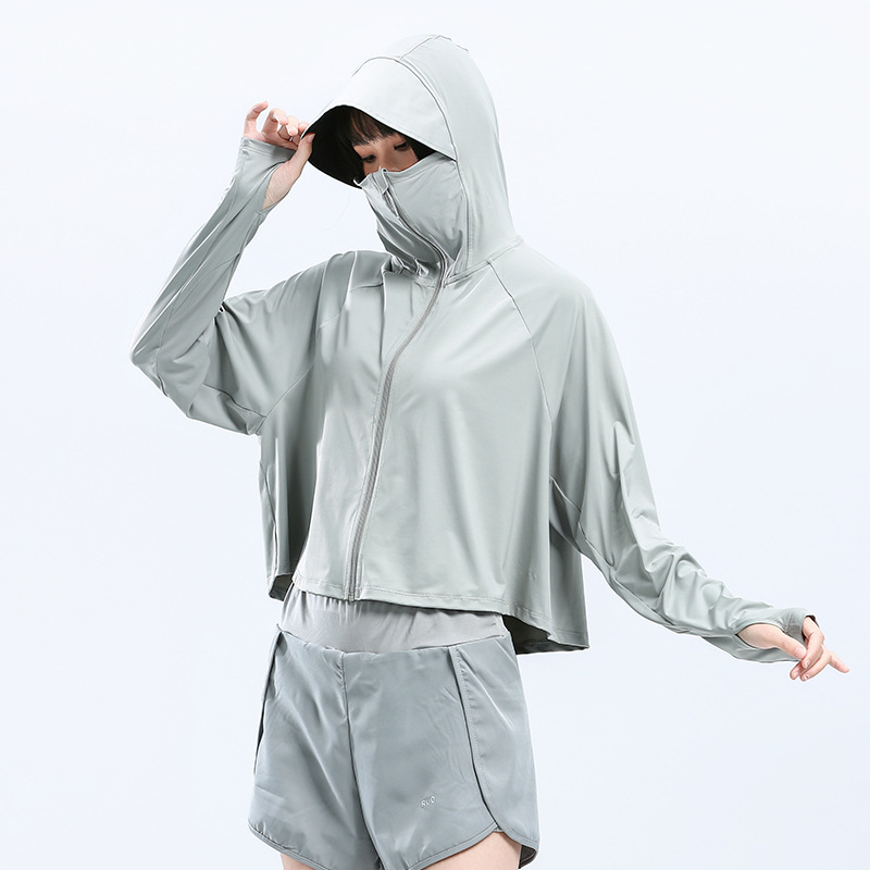 Outdoor Sun Protection Clothing Women's Black Glue Sun Protection Clothing Original Yarn Ice Sense Sun Protection Clothing UV Protection Cape Shawl UPF50