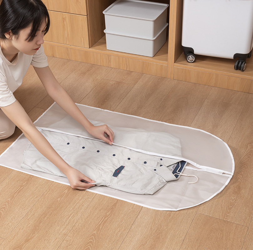 Clothes Dust Cover Clothes Storage Bag Clothes Finishing Bag Waterproof Dust-proof Wardrobe Hanger Storage Bag