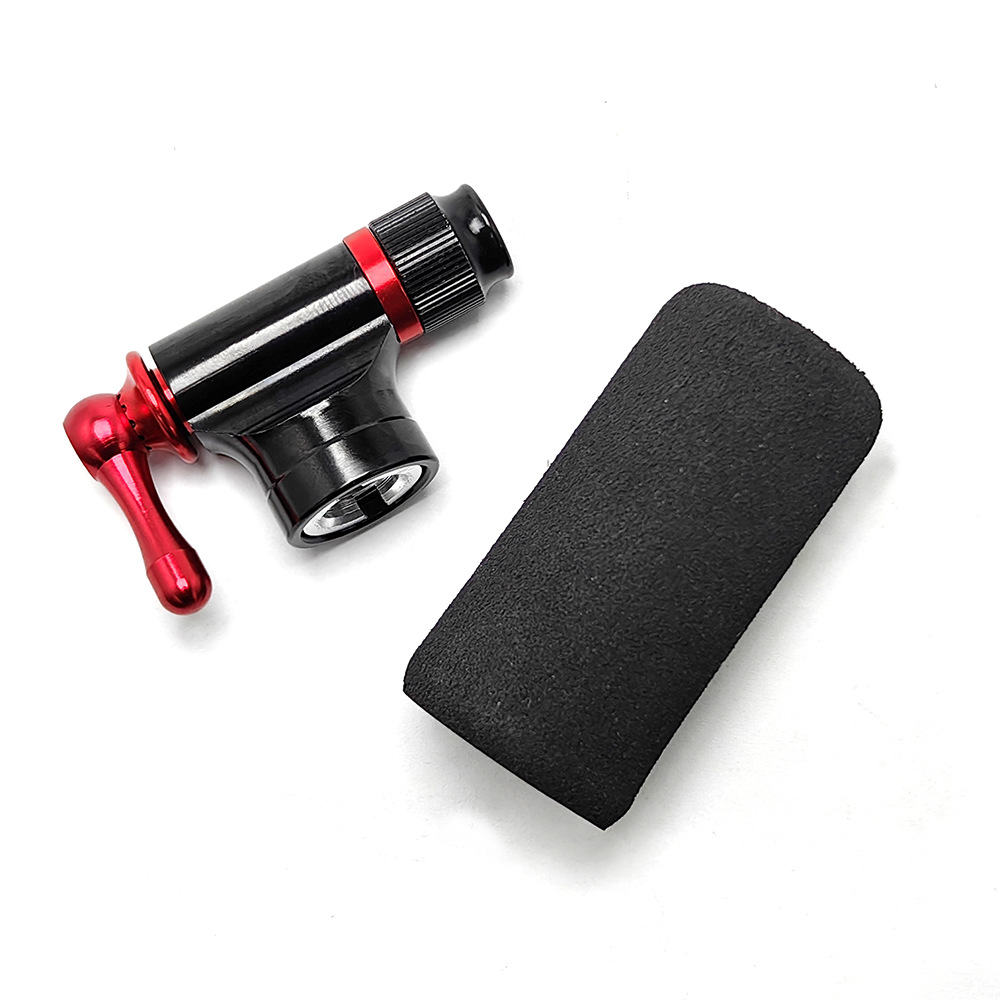 Inflatable head bicycle inflatable nozzle mountain road car CO2 gas cylinder inflatable small steel cylinder sponge set CXBT-4P