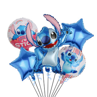 Cartoon balloon Star Baby stitch aluminum film balloon children Baby Birthday party balloon set