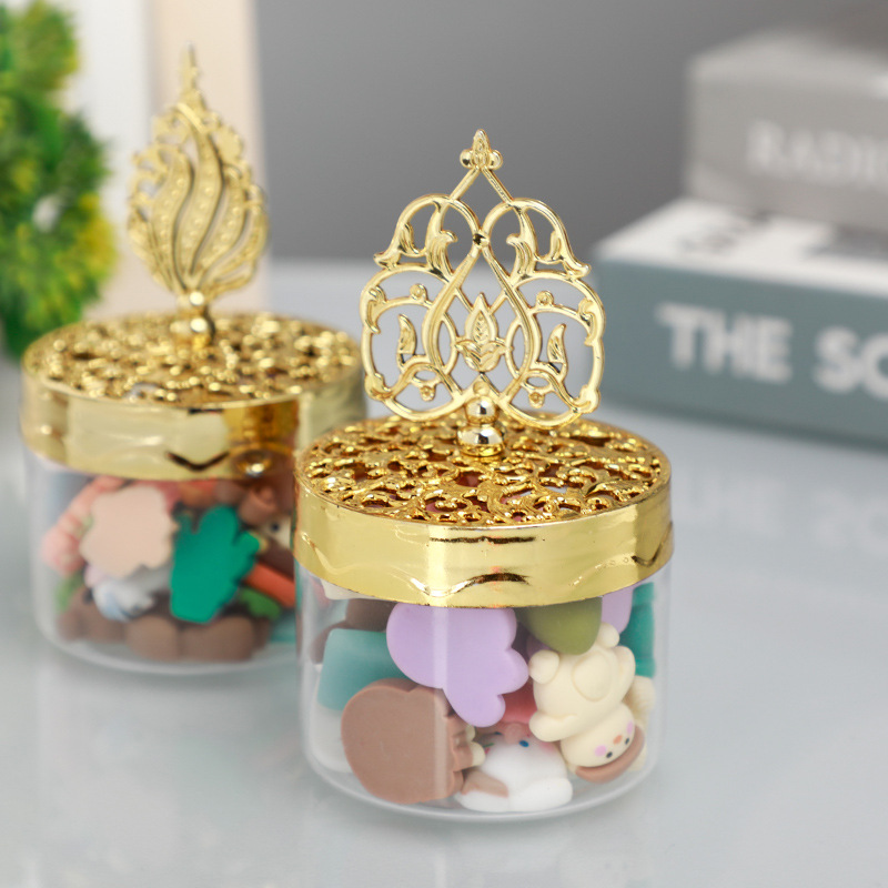 New plastic candy box plated gold transparent packaging decorative box Baby Full Moon candy box gift wholesale