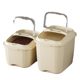 Square rice bucket with lid transparent visual kitchen storage bucket large capacity sealed pet grain bucket insect-proof moisture-proof