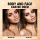 LANGMANNI cross-border new products high gloss powder pat powder cross-border for face body blush repair powder