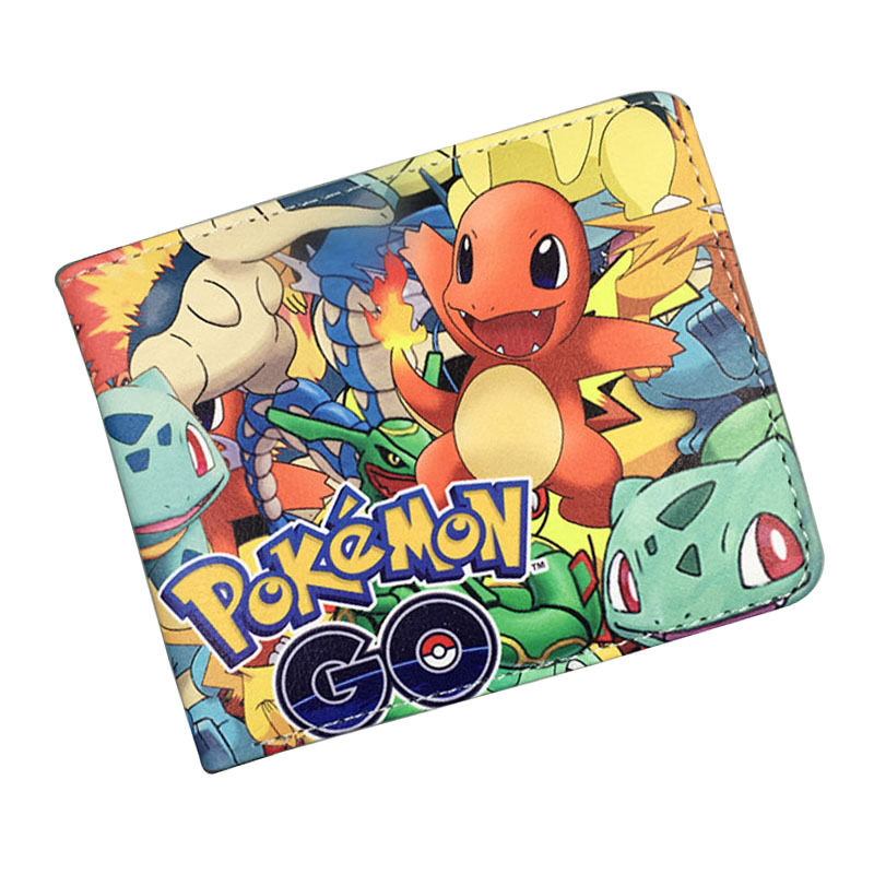 Pokemon New Cartoon Wallet Pokemon Card Beast Short Puleather Coin Purse Student Universal Wallet