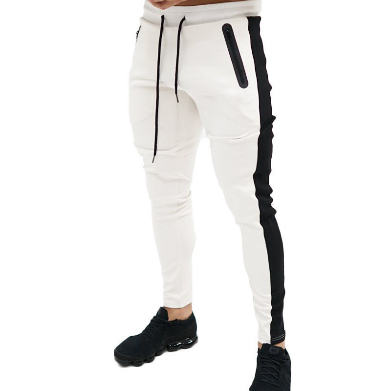 Cross-border autumn and winter men's new sports casual light board slim fitness pants men's trousers skinny drawstring pants