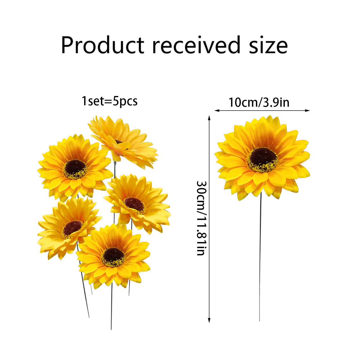 G328 Garden Card Outdoor Garden Decorations Landscape Courtyard Villa Simulation Sunflower Lawn Pile Pole