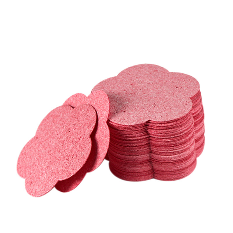 Cross-border plum blossom compressed wood pulp cotton face washing puff natural face cleaning makeup remover compressed wood pulp sponge face cleaning puff
