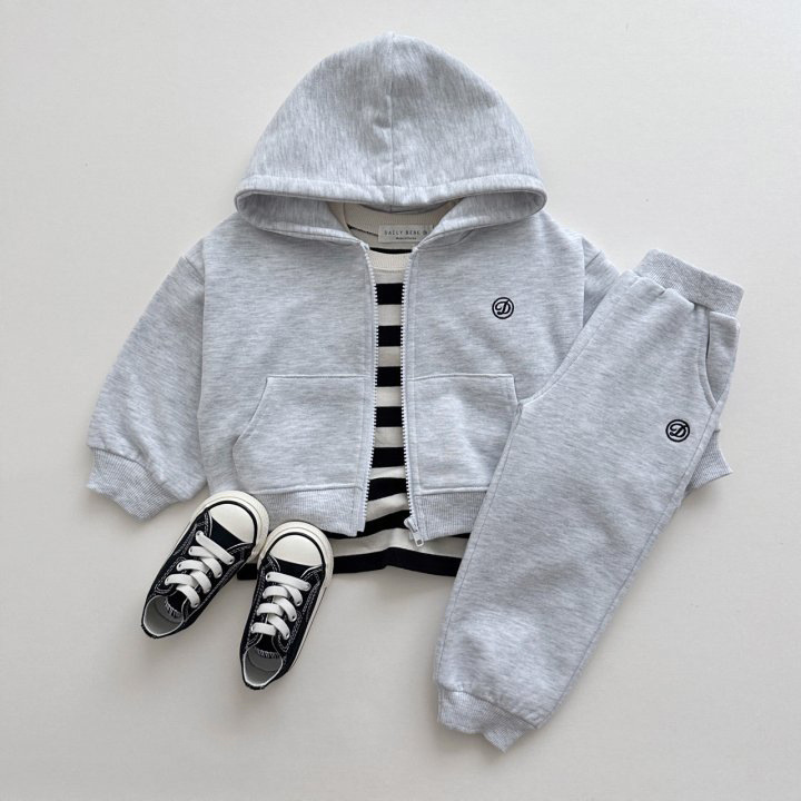 Autumn New South Korea children's sweater suit children's boys and girls baby zipper cardigan hooded trousers two-piece set
