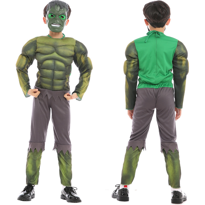 Halloween costume Hulk clothes cloak luminous mask gloves transmitter wristband belt performance performance