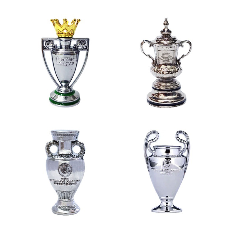 Mini Zinc Alloy Trophy Ornaments Keychain Champions League Premier League Serie A Bundesliga Gold Boots Gold Ball Gold Cup Souvenir