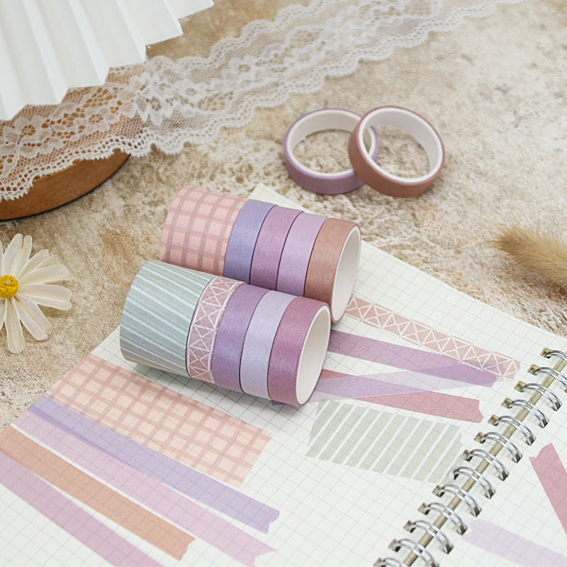 And paper tape set 10 involved in hand account stickers Macron solid color tape DIY decorative stickers manufacturers