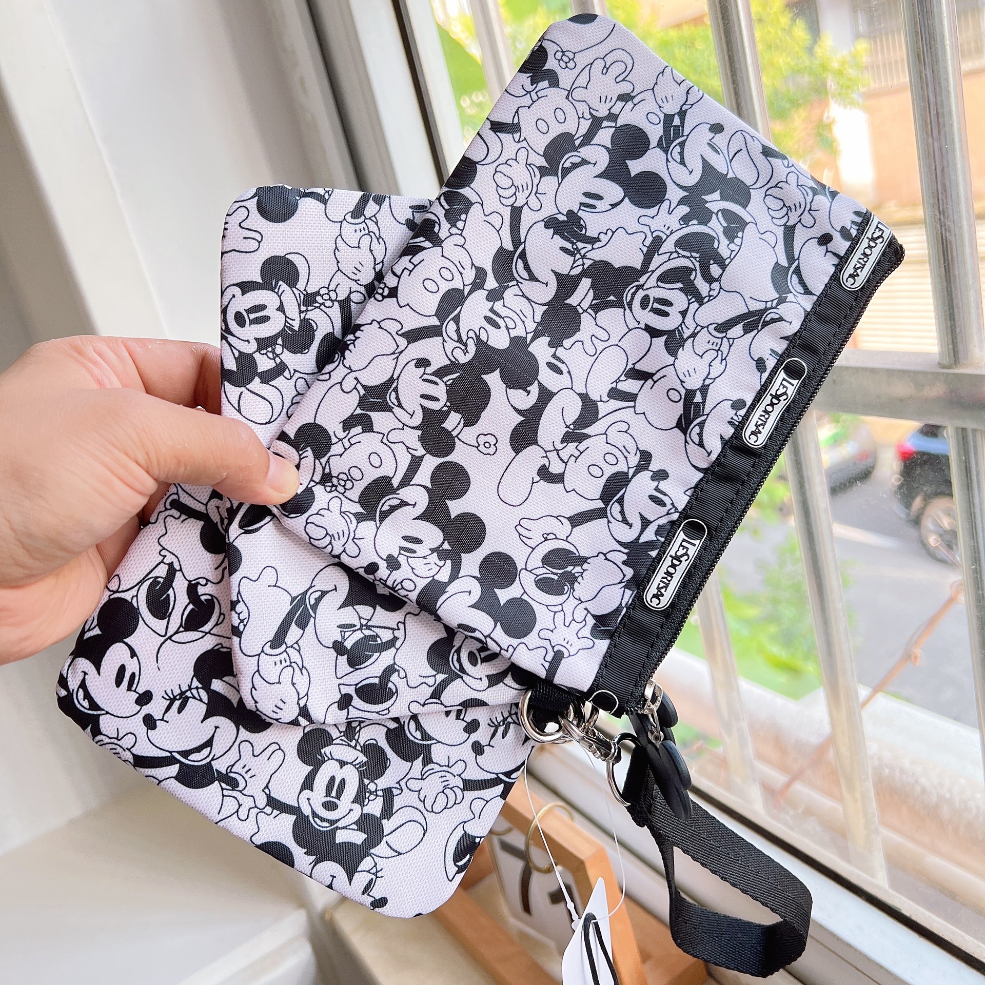 Multi-layer coin purse 3455 detachable clutch bag key bag card bag hand rope bag multi-color optional