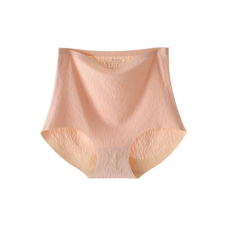 Underwear Women's 3D Peach Hip Pure Cotton Antibacterial Bottom Breathable Underwear No-Mark Naked High Waist Hip-lifting Belly-closing Pattern Pants