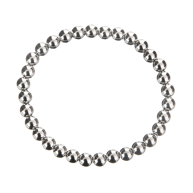 Supply cross-border e-commerce European and American Bracelet Men's simple fashion steel ball 303 material elastic stainless steel bracelet