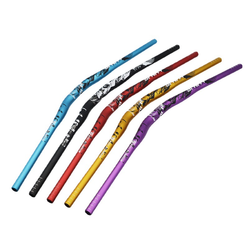 LUNJE Mountain Bike Color Handlebar Bicycle Downhill Off-road Lengthened Swallow Handlebar 720-780mm Handlebar