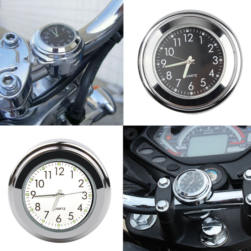 Motorcycle dust-proof quartz clock aluminum alloy handlebar motorcycle luminous timetable universal car clock Handlebar Table