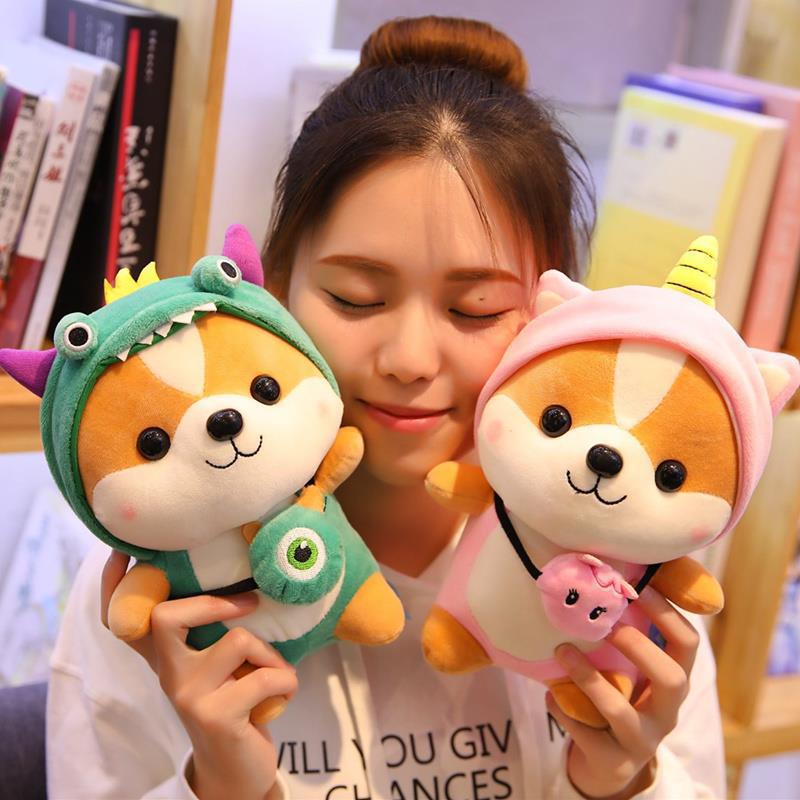 Cute Shiba Inu soft Ragdoll doll transformation squirrel down cotton plush toy doll children Girl gift