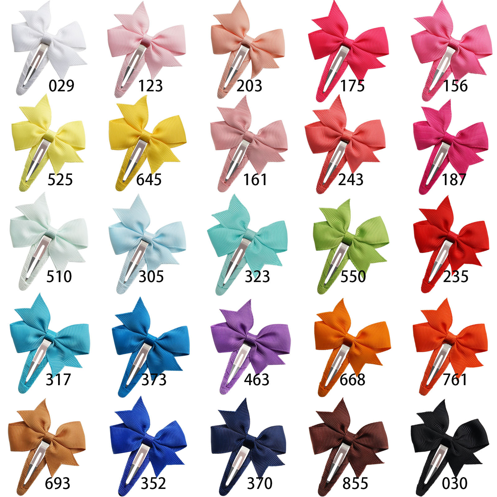European and American children's headdress 2inch bow hairpin 40 color girl BB clip cloth baby bangs clip side clip