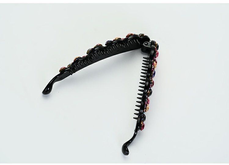 Korean Banana Clip Vertical Clip Pontail Clip Hair Clip Small Non-Slip Vertical Clip Rhinestone Hair Accessories Japanese and Korean Style Large Hair _voghion.com