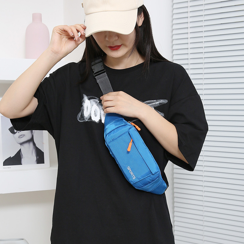 Source factory waist bag men's and women's business cash register waist bag outdoor fitness running mobile phone messenger bag logo printing
