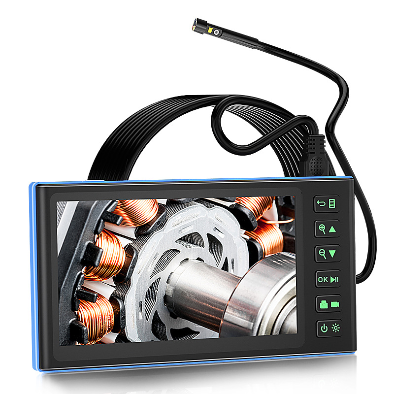Cross-border T23 endoscope 7-inch screen Single and double lens switching waterproof probe otoscope industrial endoscope visual ear spoon