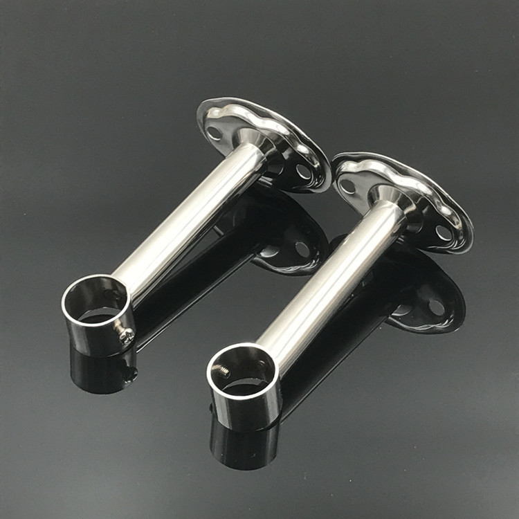 Thickened Stainless Steel Hanging Hanging Seat Balcony Clothes Drying Rod Base Flange Fittings Clothes Drying Rod Accessories
