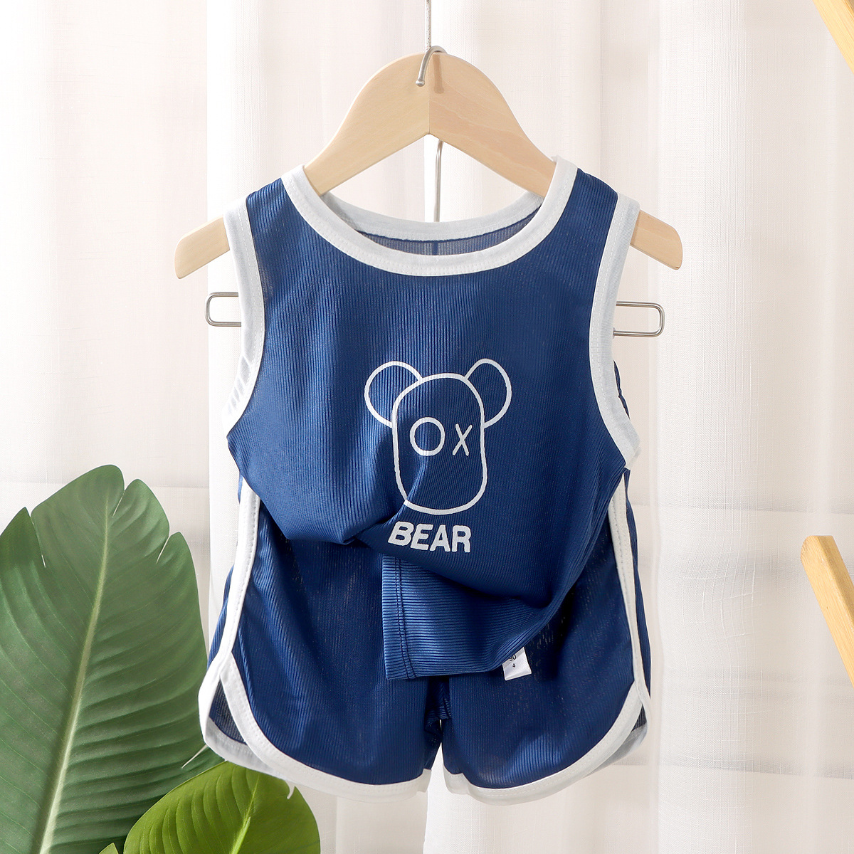 Baby Vest Set Summer Thin Children's Wear Children's Sleeveless Shorts Boys and Girls Sports Two-piece Set Baby Summer Wear