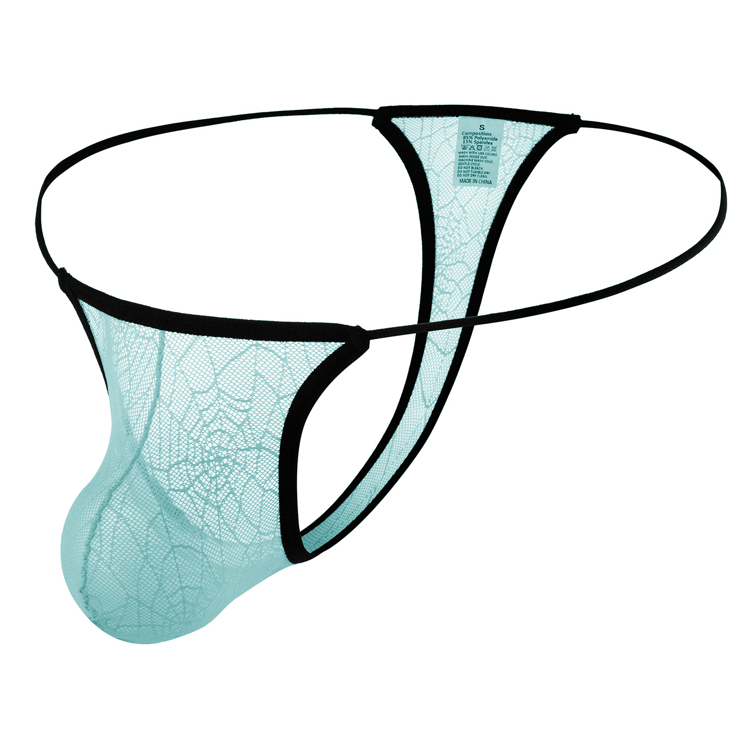 Foreign trade cross-border men's lace men's T-shaped men's sexy T-shaped pants men's perspective sexy underwear B636