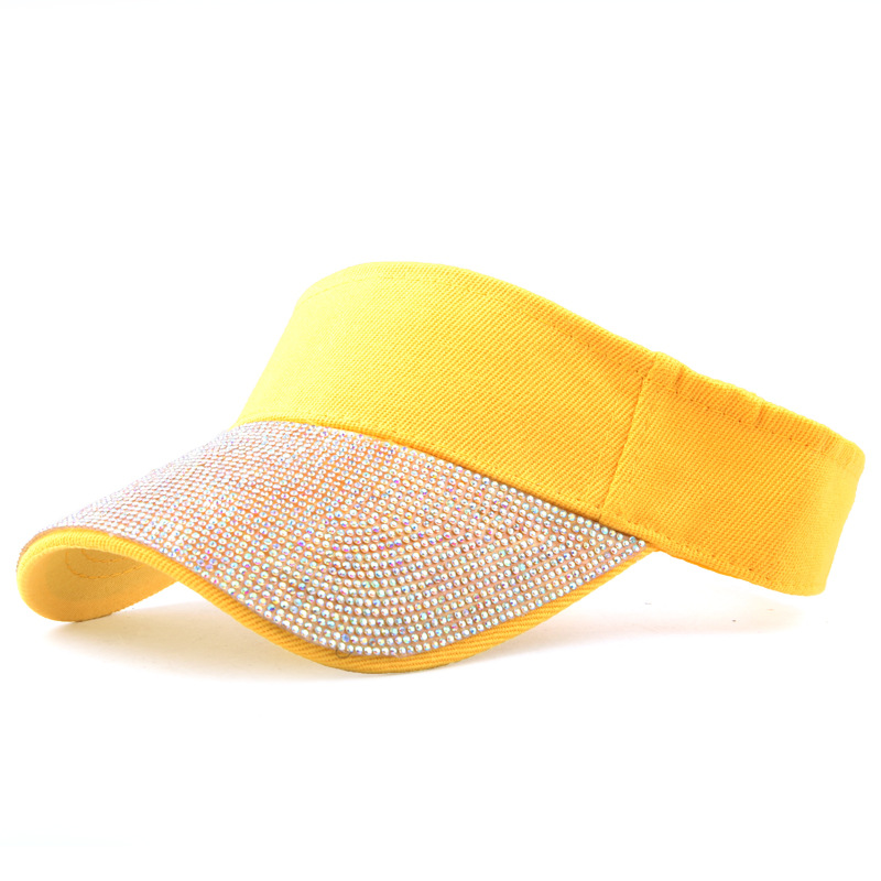 New Women's Point Drill Hollow Hat Fashion Diamond Sunshade Hat All-match Roof Cap Sunscreen Breathable Sunshade Hat