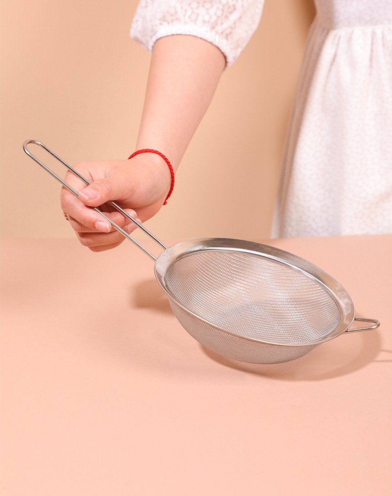 Japanese Style Stainless Steel Soybean Milk Filter Mesh Screen Fine Mesh Household Artifact Juice Squeezer Slag Leak Mesh Kitchen Small Colander