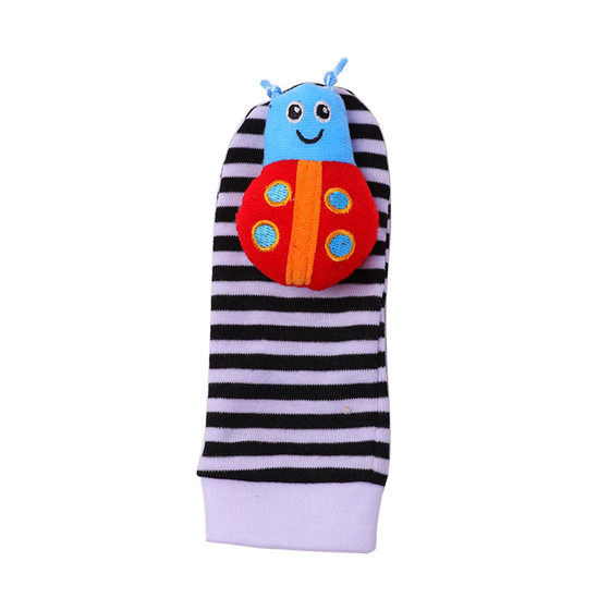Baby Wrist Strap Socks Hand Rattle Cartoon Plush Newborn Watch Strap 0-3 Years Old Baby Toy Plush
