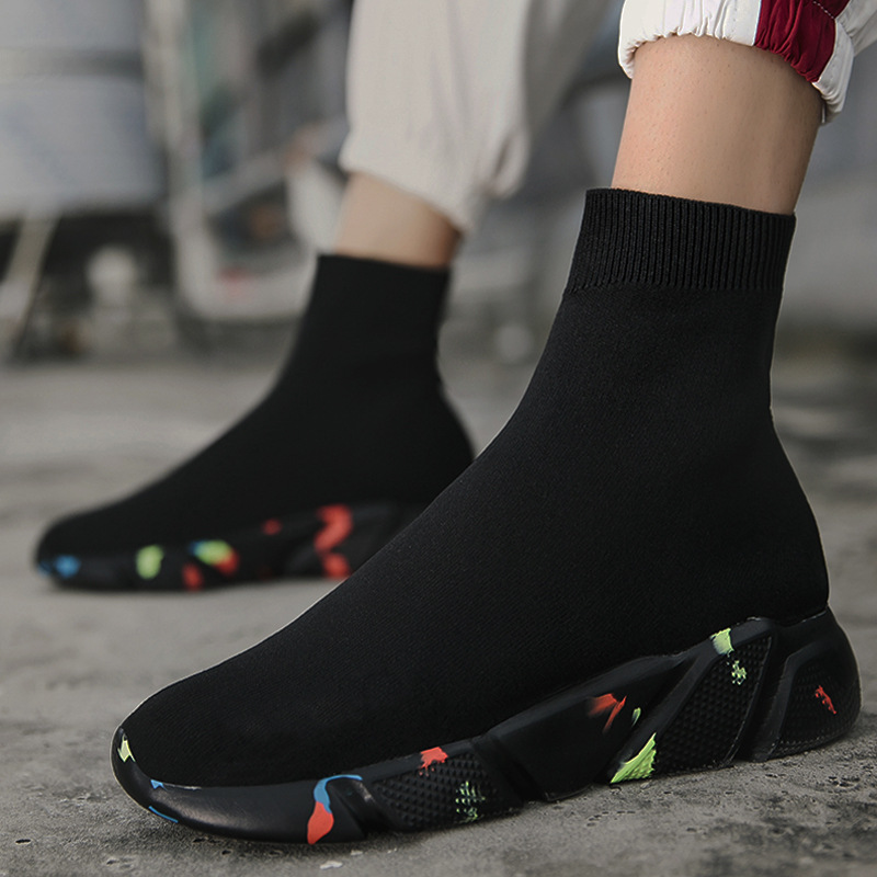 Cross-border foreign trade large size socks shoes men plus velvet warm lovers shoes camouflage high casual men's cotton shoes a generation of hair