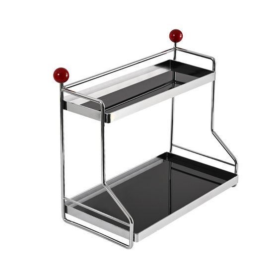 Double-ball Middle-style Iron Desktop Water Cup Storage Rack Table Bedroom Bathroom Kitchen Acrylic Storage Rack