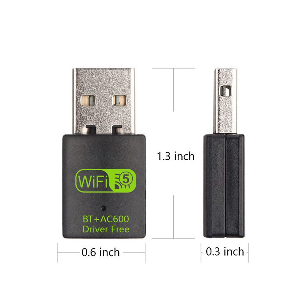 600m dual-frequency Bluetooth wireless network card 2.4g/5g computer wireless USB Bluetooth wifi two-in-one network card drive-free