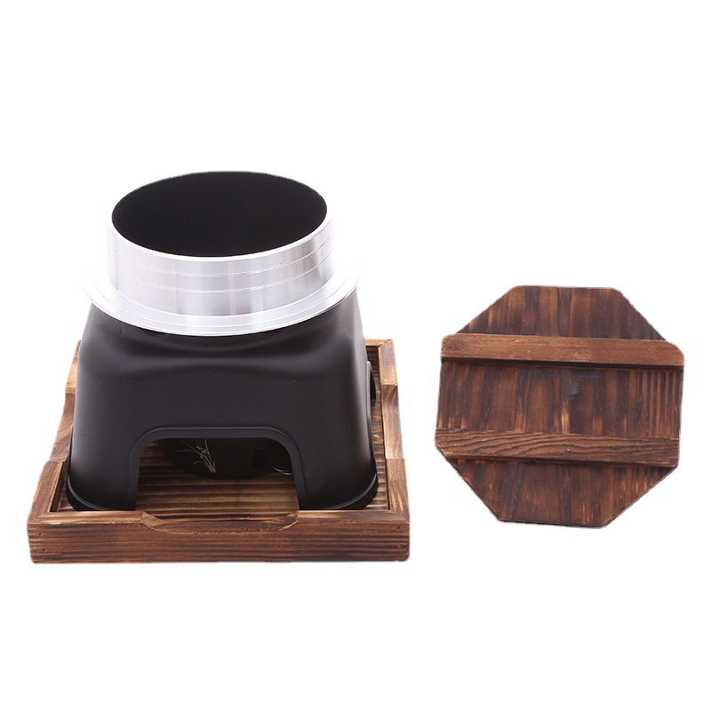 Factory direct supply commercial Japanese oolong cooking pot camping alcohol stove creative antique aluminum alloy steaming pot wholesale