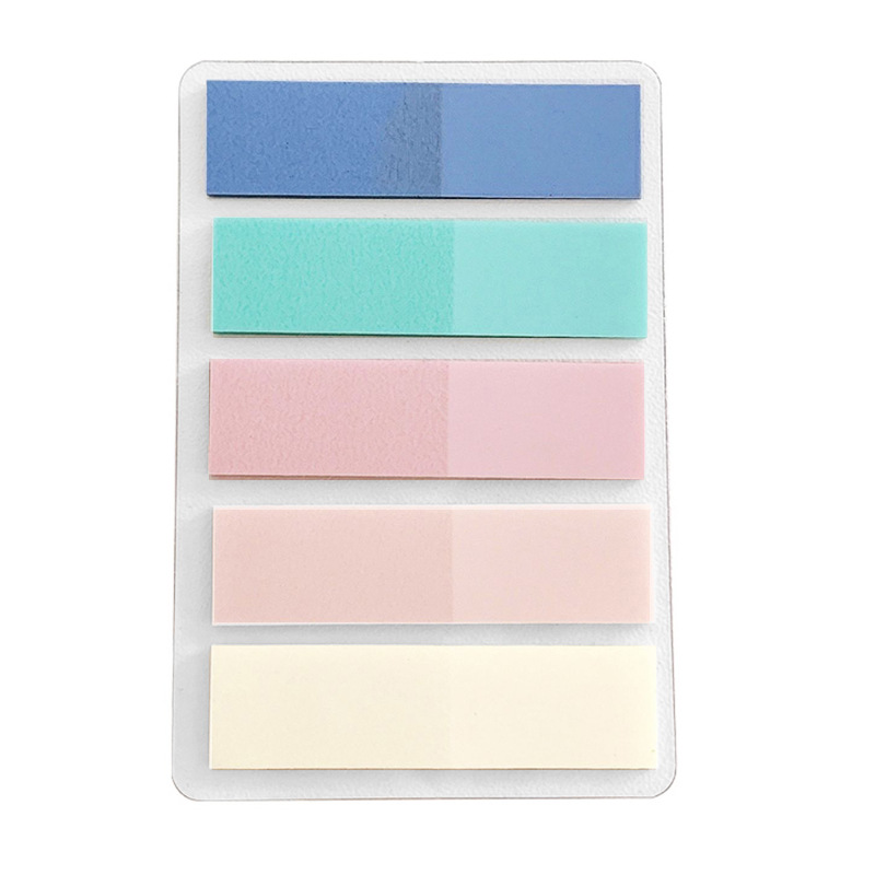 PET Fluorescent Arrow Classification Index Sticker Morandi Loose-leaf Label Student Post-it Note Paper Wholesale