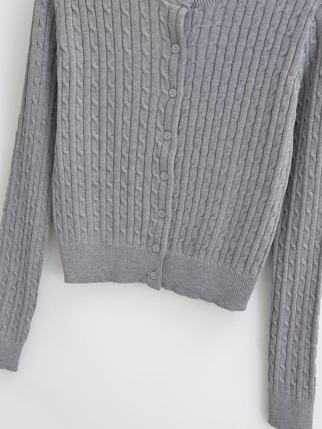 Europäische und amerikanische Frühlings- und Herbst-Twist-Strickjacke mit langen Ärmeln, Persönlichkeit, Mode, dicke Nadel, Kurzmantel, Oberbekleidung_voghion.com