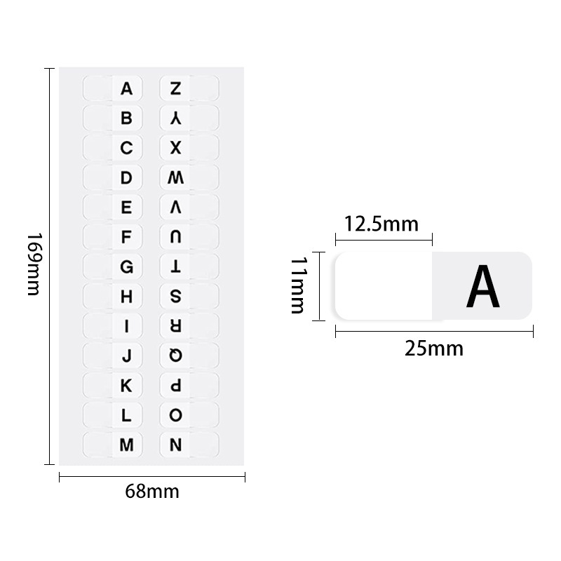 カラフルな防水インデックスレターラベルステッカー分類マーキング学生小さなストリップページマーキングノート便利なノート|undefined