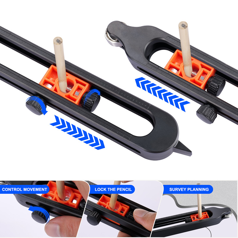 Multi-function Oval Contour shaper Woodworking measuring gauge Contour gauge Contour irregular Radian ruler