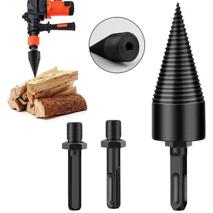 Wood splitting drill hand electric drill electric hammer water drilling machine with wood breaking drill rural household wood splitting small wood breaking machine
