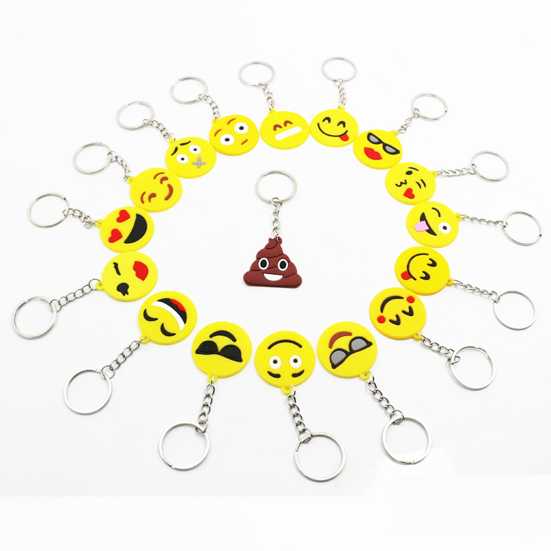 2022 cross-border new PVC software expression bag Keychain Car bag key pendant wholesale