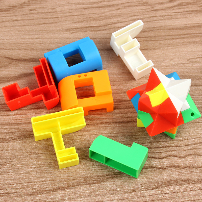 Kongming lock Luban lock full set of children's beneficial intelligence toys assembled ball Primary School students brain disassembly unlock buckle wholesale