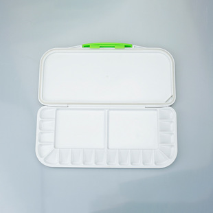 Moisturizing Color Palette Plastic Rectangular Art Painting Color Palette 2 White Thickened Children's Color Palette Box