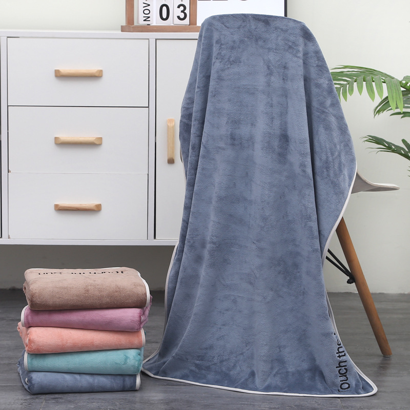 Youth pie bath towel 70*140cm absorbent thick gift 400g adult soft beauty bed LOGO