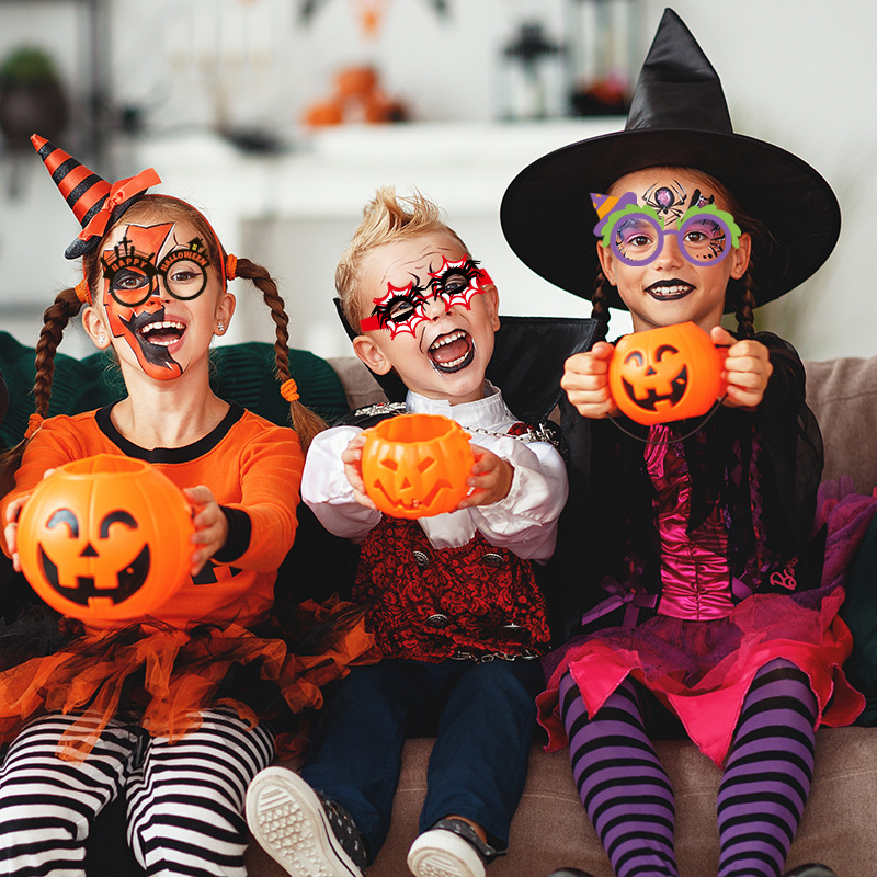 Cross-border Halloween party paper glasses European and American ghost festival Halloween theme funny 12PCs dress up props