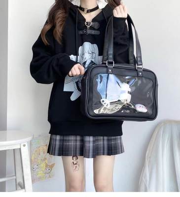 Ono Fairy Japanese Transparent Badge Pain Bag Baby Bag Women's Cute jk Uniform Portable Crossbody Bag Student Secondary