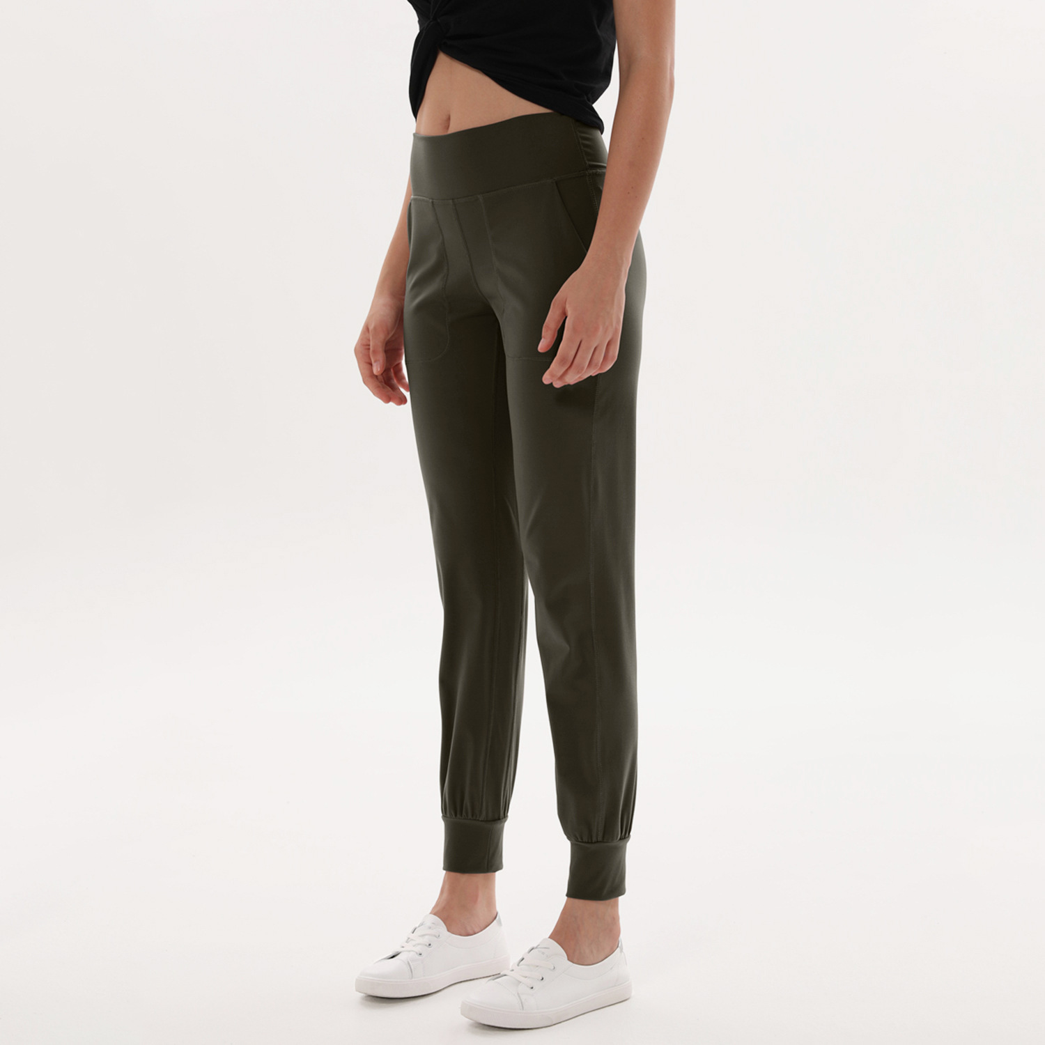 Loose Pocket Yoga Trousers Autumn and Winter High Waist Sports Pants LULU Side Pocket Stitching Sports Yoga Pants Women