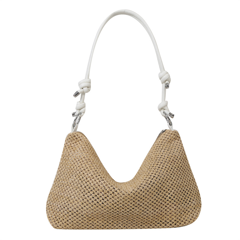 Hand-Woven Bag Women's 2023 New Arrival Trendy Fashionable Vintage Straw Tote Bag All-Match Large Capacity Shoulder Bag for Women