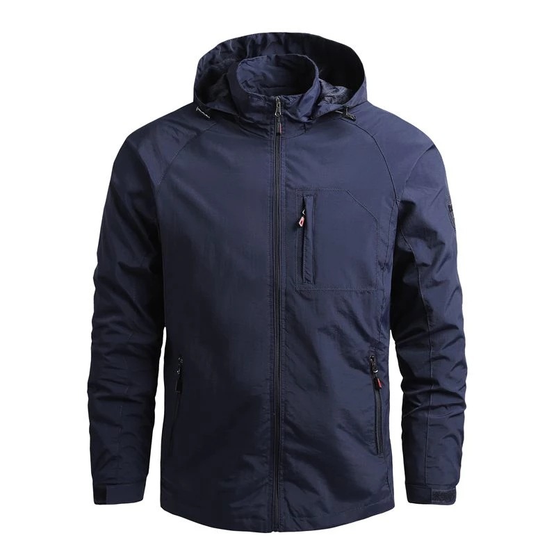 Cross-border AliExpress wish Amazon men's single charge jacket outdoor jacket plus size trench coat mountaineering suit